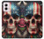 S4015 Skull American Flag Hülle Schutzhülle Taschen für Motorola Moto G Power 5G (2024)