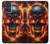 S3986 Fire Skull Hülle Schutzhülle Taschen für Motorola Moto G54