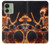 S3985 Fire Skull Drummer Hülle Schutzhülle Taschen für Motorola Edge (2023), Edge 40