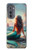S4006 Oil Painting Mermaid Hülle Schutzhülle Taschen für Motorola Edge (2022)