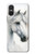 S4025 White Horse Painting Hülle Schutzhülle Taschen für Sony Xperia 10 VI