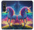 S3977 Colorful Unicorn Hülle Schutzhülle Taschen für Sony Xperia 1 VI