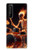 S3985 Fire Skull Drummer Hülle Schutzhülle Taschen für Sony Xperia 1 III