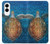 S1249 Blue Sea Turtle Hülle Schutzhülle Taschen für Samsung Galaxy S25 Edge