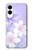 S2361 Purple White Flowers Hülle Schutzhülle Taschen für Samsung Galaxy S25 Edge