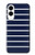 S2767 Navy White Striped Hülle Schutzhülle Taschen für Samsung Galaxy S25 Edge