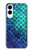 S3047 Green Mermaid Fish Scale Hülle Schutzhülle Taschen für Samsung Galaxy S25 Edge