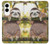 S3138 Cute Baby Sloth Paint Hülle Schutzhülle Taschen für Samsung Galaxy S25 Edge