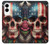 S4015 Skull American Flag Hülle Schutzhülle Taschen für Samsung Galaxy S25 Edge