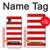 S2364 Red and White Striped Hülle Schutzhülle Taschen für Samsung Galaxy XCover7