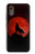 S2955 Wolf Howling Red Moon Hülle Schutzhülle Taschen für Samsung Galaxy XCover7