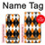 S3421 Black Orange White Argyle Plaid Hülle Schutzhülle Taschen für Samsung Galaxy XCover7