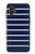 S2767 Navy White Striped Hülle Schutzhülle Taschen für Samsung Galaxy XCover7 Pro