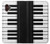 S3078 Black and White Piano Keyboard Hülle Schutzhülle Taschen für Samsung Galaxy XCover7 Pro