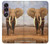 S0310 African Elephant Hülle Schutzhülle Taschen für Sony Xperia 1 VII