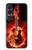 S0415 Fire Guitar Burn Hülle Schutzhülle Taschen für Sony Xperia 1 VII