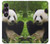 S1073 Panda Enjoy Eating Hülle Schutzhülle Taschen für Sony Xperia 1 VII