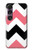 S1849 Pink Black Chevron Zigzag Hülle Schutzhülle Taschen für Sony Xperia 1 VII