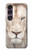 S2399 White Lion Face Hülle Schutzhülle Taschen für Sony Xperia 1 VII