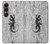 S2446 Gecko Wood Graphic Printed Hülle Schutzhülle Taschen für Sony Xperia 1 VII