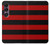 S2638 Black and Red Striped Hülle Schutzhülle Taschen für Sony Xperia 1 VII