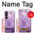 S2690 Amethyst Crystals Graphic Printed Hülle Schutzhülle Taschen für Sony Xperia 1 VII