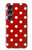 S2951 Red Polka Dots Hülle Schutzhülle Taschen für Sony Xperia 1 VII