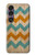 S3033 Vintage Wood Chevron Graphic Printed Hülle Schutzhülle Taschen für Sony Xperia 1 VII