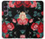 S3112 Rose Floral Pattern Black Hülle Schutzhülle Taschen für Sony Xperia 1 VII