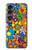 S3281 Colorful Hippie Flowers Pattern Hülle Schutzhülle Taschen für Sony Xperia 1 VII