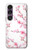 S3707 Pink Cherry Blossom Spring Flower Hülle Schutzhülle Taschen für Sony Xperia 1 VII