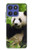 S1073 Panda Enjoy Eating Hülle Schutzhülle Taschen für Motorola Moto G Stylus 5G (2025,2026), Edge 60 Stylus