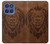 S2529 Leo Zodiac Tattoo Brown Graphic Print Hülle Schutzhülle Taschen für Motorola Moto G Stylus 5G (2025,2026), Edge 60 Stylus
