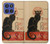 S2739 Chat Noir Black Cat Vintage Hülle Schutzhülle Taschen für Motorola Moto G Stylus 5G (2025,2026), Edge 60 Stylus