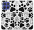 S2904 Dog Paw Prints Hülle Schutzhülle Taschen für Motorola Moto G Stylus 5G (2025,2026), Edge 60 Stylus