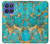 S2906 Aqua Turquoise Stone Hülle Schutzhülle Taschen für Motorola Moto G Stylus 5G (2025,2026), Edge 60 Stylus