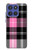 S3091 Pink Plaid Pattern Hülle Schutzhülle Taschen für Motorola Moto G Stylus 5G (2025,2026), Edge 60 Stylus