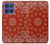 S3355 Bandana Red Pattern Hülle Schutzhülle Taschen für Motorola Moto G Stylus 5G (2025,2026), Edge 60 Stylus