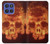 S3881 Fire Skull Hülle Schutzhülle Taschen für Motorola Moto G Stylus 5G (2025,2026), Edge 60 Stylus