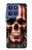 S4015 Skull American Flag Hülle Schutzhülle Taschen für Motorola Moto G Stylus 5G (2025,2026), Edge 60 Stylus