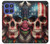 S4015 Skull American Flag Hülle Schutzhülle Taschen für Motorola Moto G Stylus 5G (2025), Edge 60 Stylus