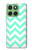 S1723 Mint Chevron Zigzag Hülle Schutzhülle Taschen für Motorola Edge 60