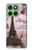 S2211 Paris Postcard Eiffel Tower Hülle Schutzhülle Taschen für Motorola Edge 60