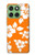 S2245 Hawaiian Hibiscus Orange Pattern Hülle Schutzhülle Taschen für Motorola Edge 60