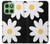 S2315 Daisy White Flowers Hülle Schutzhülle Taschen für Motorola Edge 60