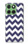 S2345 Navy Blue Shavron Zig Zag Pattern Hülle Schutzhülle Taschen für Motorola Edge 60