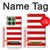 S2364 Red and White Striped Hülle Schutzhülle Taschen für Motorola Edge 60
