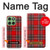 S2374 Tartan Red Pattern Hülle Schutzhülle Taschen für Motorola Edge 60