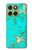 S2377 Turquoise Gemstone Texture Graphic Printed Hülle Schutzhülle Taschen für Motorola Edge 60