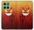 S2454 Red Cute Little Devil Cartoon Hülle Schutzhülle Taschen für Motorola Edge 60